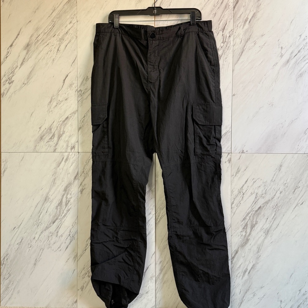 H&M Divided Utility Streetwear Black Cargo Pants SZ 36